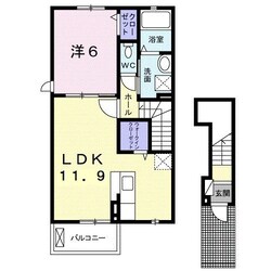 羽犬塚駅 徒歩58分 2階の物件間取画像